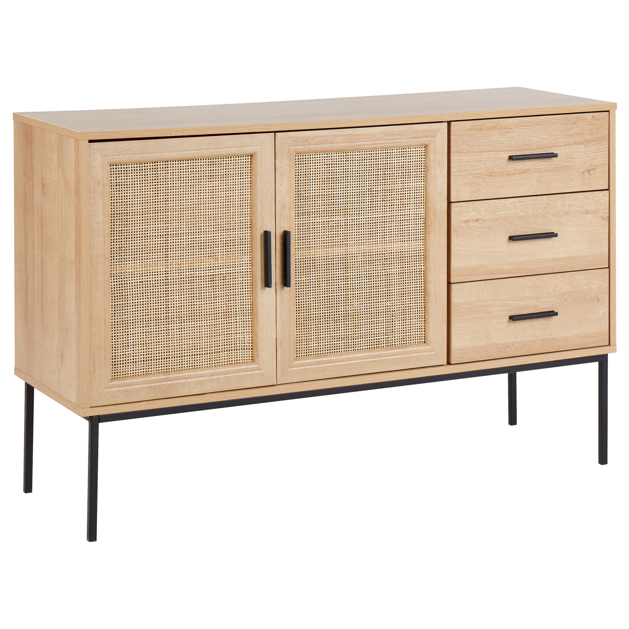 SIDEBOARD se 2 dveřmi Světle hnědý Pasco - hnědá, kompozitní dřevo (120/77/39cm) - Beliani