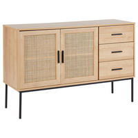 SIDEBOARD se 2 dveřmi Světle hnědý Pasco - hnědá, kompozitní dřevo (120/77/39cm) - Beliani
