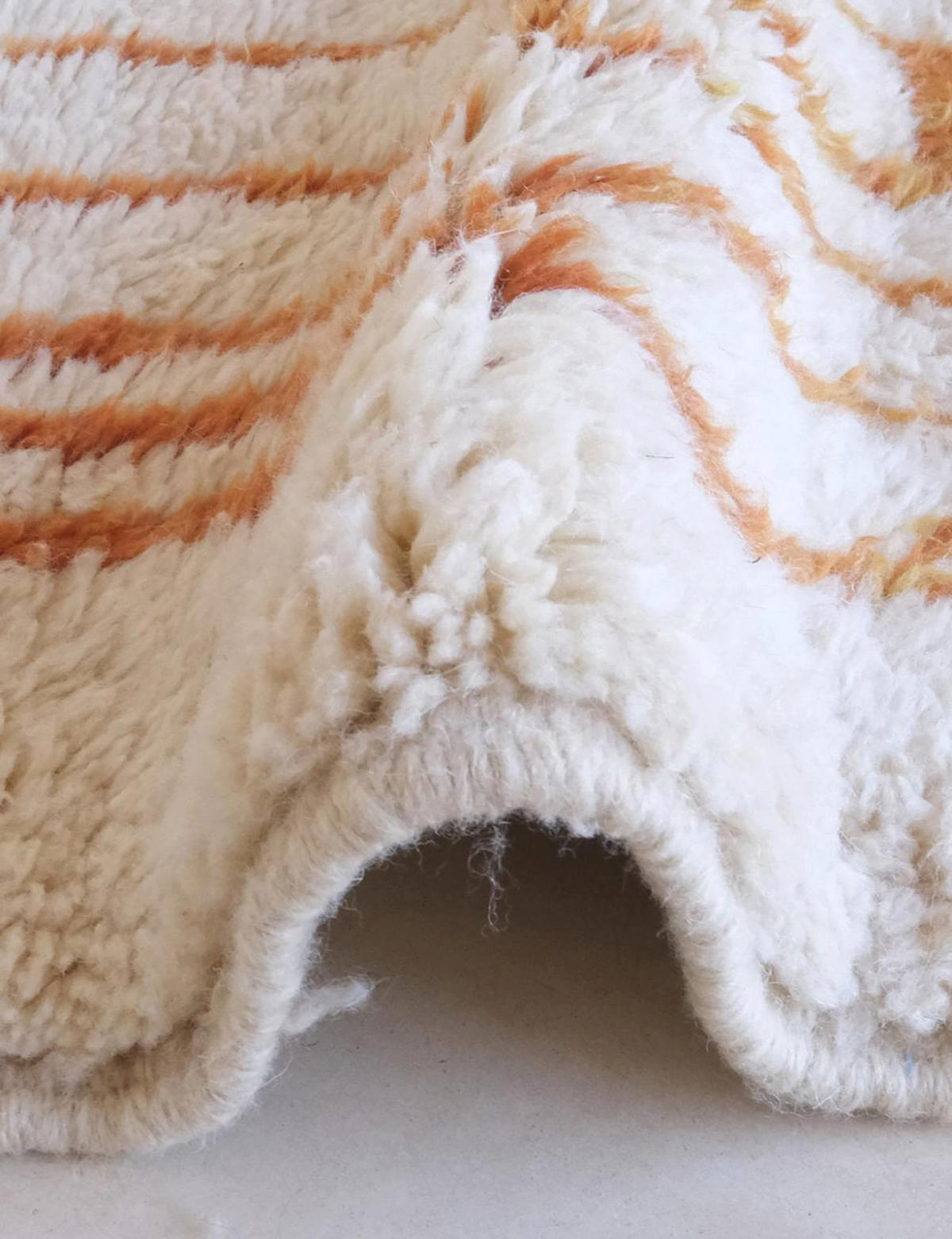 BERBERTEPPICH elegant handgeknüpft aus Wolle 300x 400 cm - Orange, Naturmaterialien (300/400cm) - AFK Living
