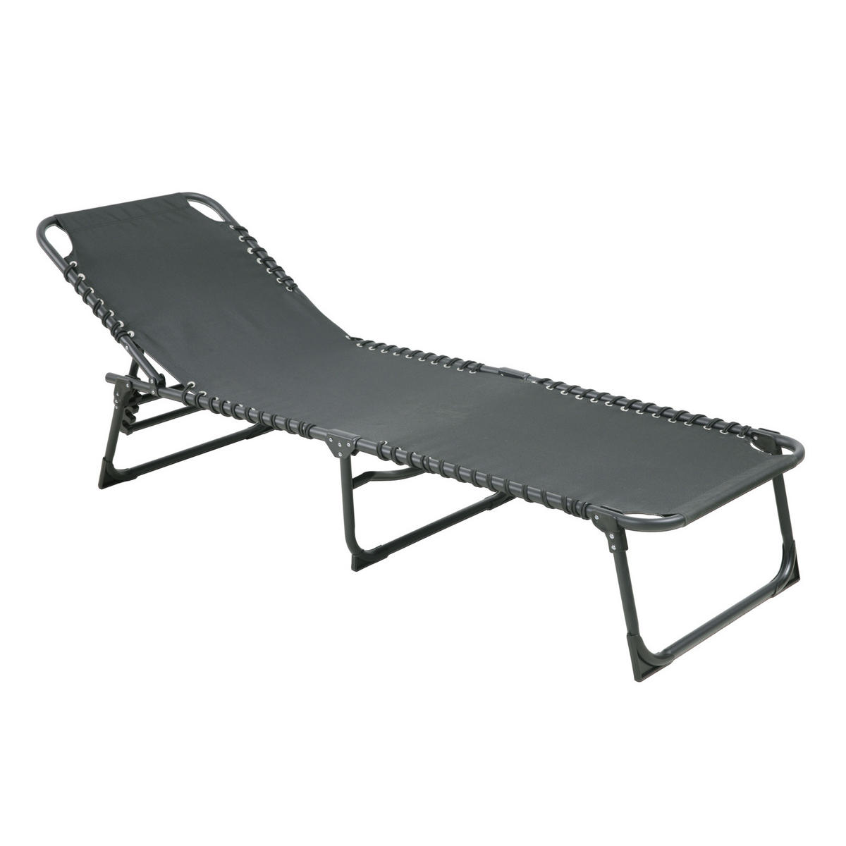 GARTENLIEGE 2er Set Dunkelgrau - Dunkelgrau, Metall (56/30/190cm) - SVITA