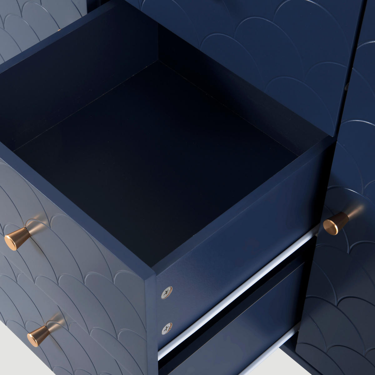HIGHBOARD Blau 120/40/82CM - Blau, Holzwerkstoff/Metall (40/82/120cm) - Urban Meuble