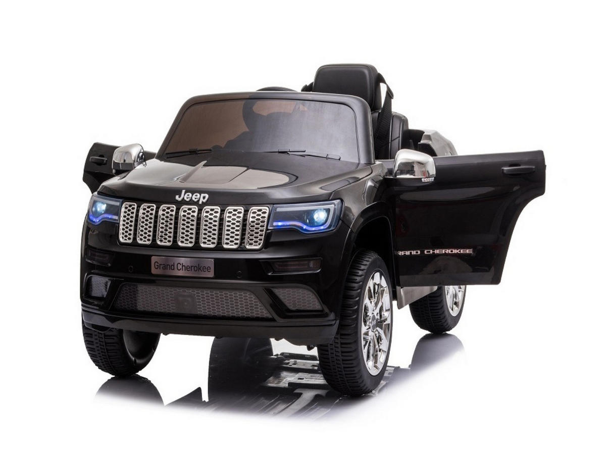 KINDER ELEKTROAUTO Jeep Grand Cherokee schwarz - Schwarz, Kunststoff (114/76/58cm) - TPFLiving