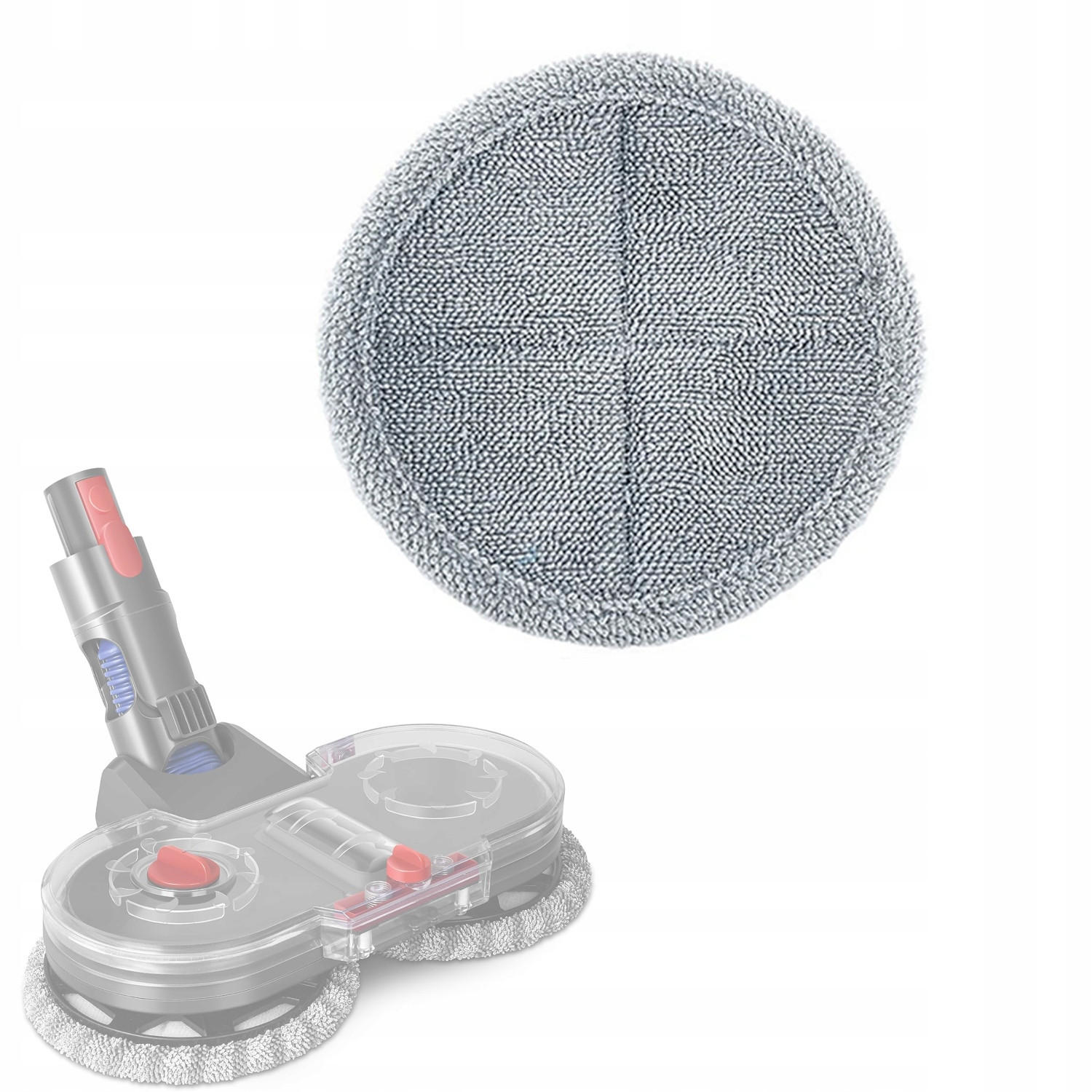 WISCHPAD V7 V8 V10 V11 V15, 160 mm, Mikrofaser, waschbar 60 °C, nass und trocken, 1 Stk - Multicolor, Kunststoff/Metall (10/10/10cm)