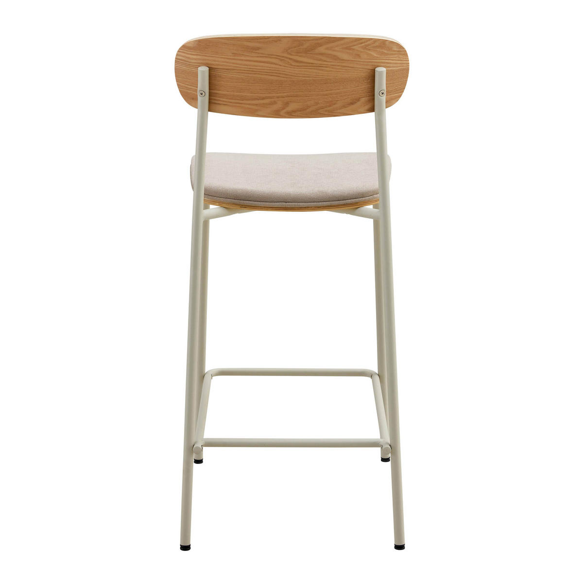 HOCHSTÜHLE 2-tlg., Beige - Beige, Holz (42/96/50cm) - Oviala