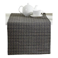 TISCHLÄUFER Balin - Schwarz, Textil (183/43/1cm) - home&you