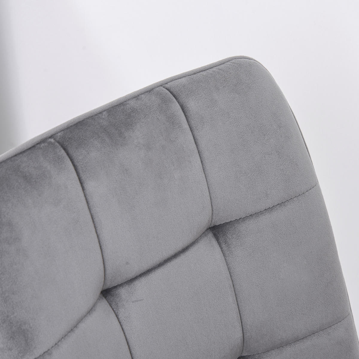 2ER-SET Esszimmerstuhl Polsterstuhl Küchenstuhl Rückenlehne Grau+Schwarz - Grau, Kunststoff (63/90/45cm) - HOMCOM