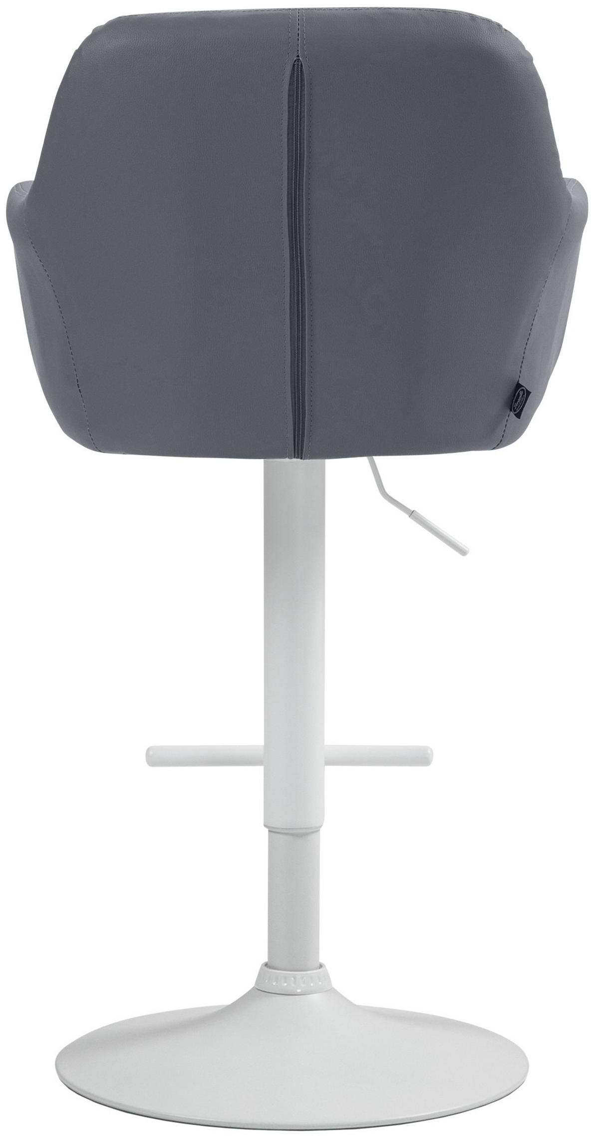 BARHOCKER Lederlook grau - Weiß/Grau, Textil (57/97/59cm) - CLP