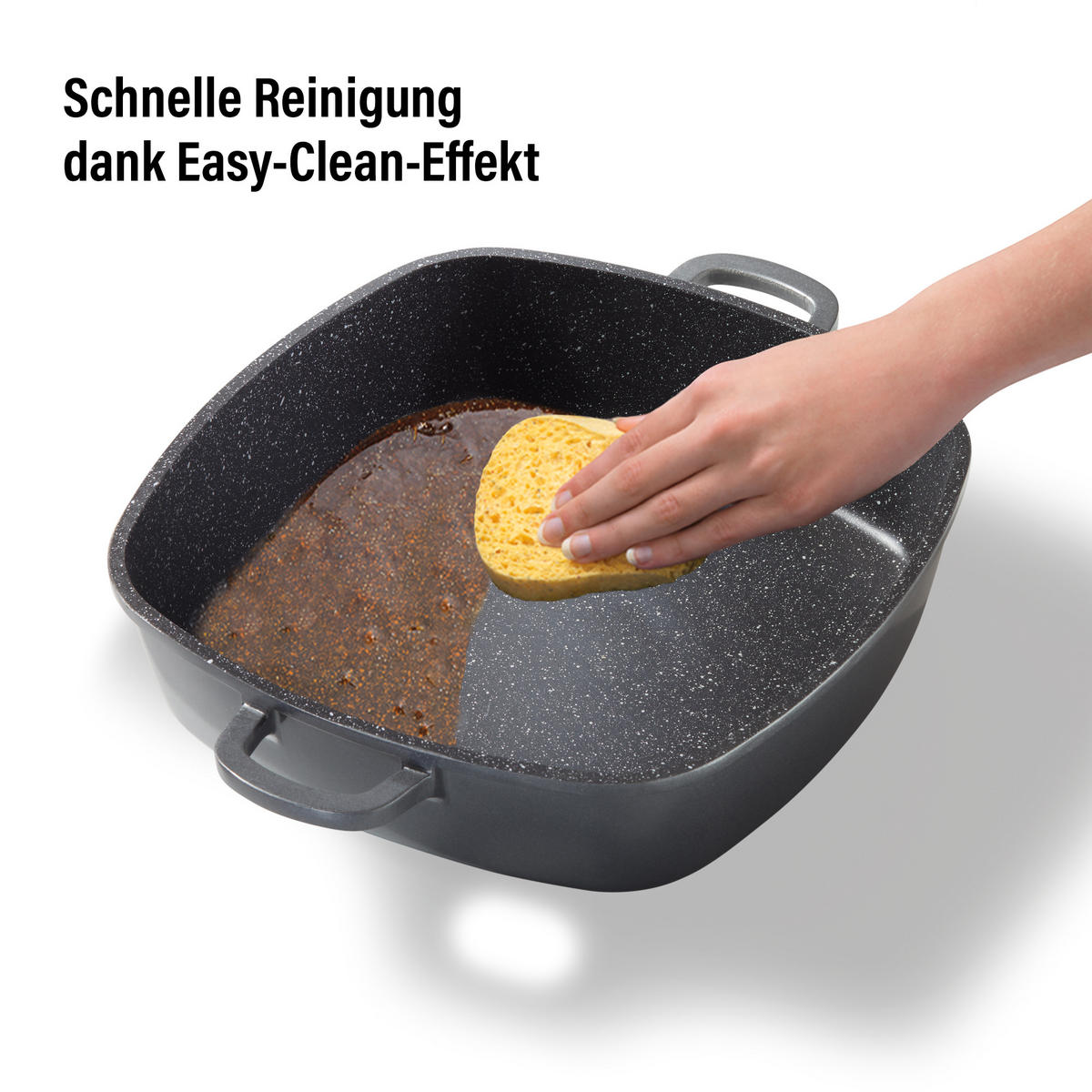 ECKPFANNE - Grau, Metall (28/28/7.5cm) - Stoneline