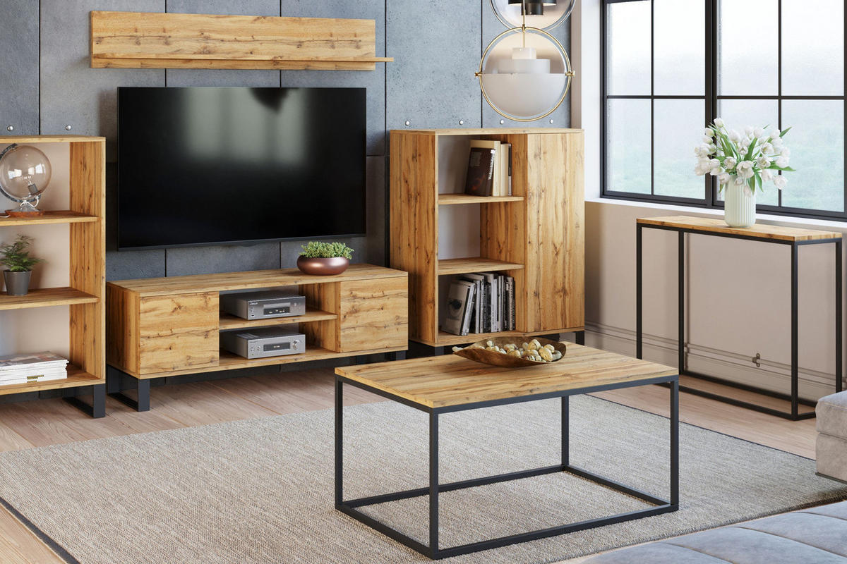 LOWBOARD Focus - Eichefarben, Holzwerkstoff (40/49/155cm) - RAUMHIRSCH FURNITURE