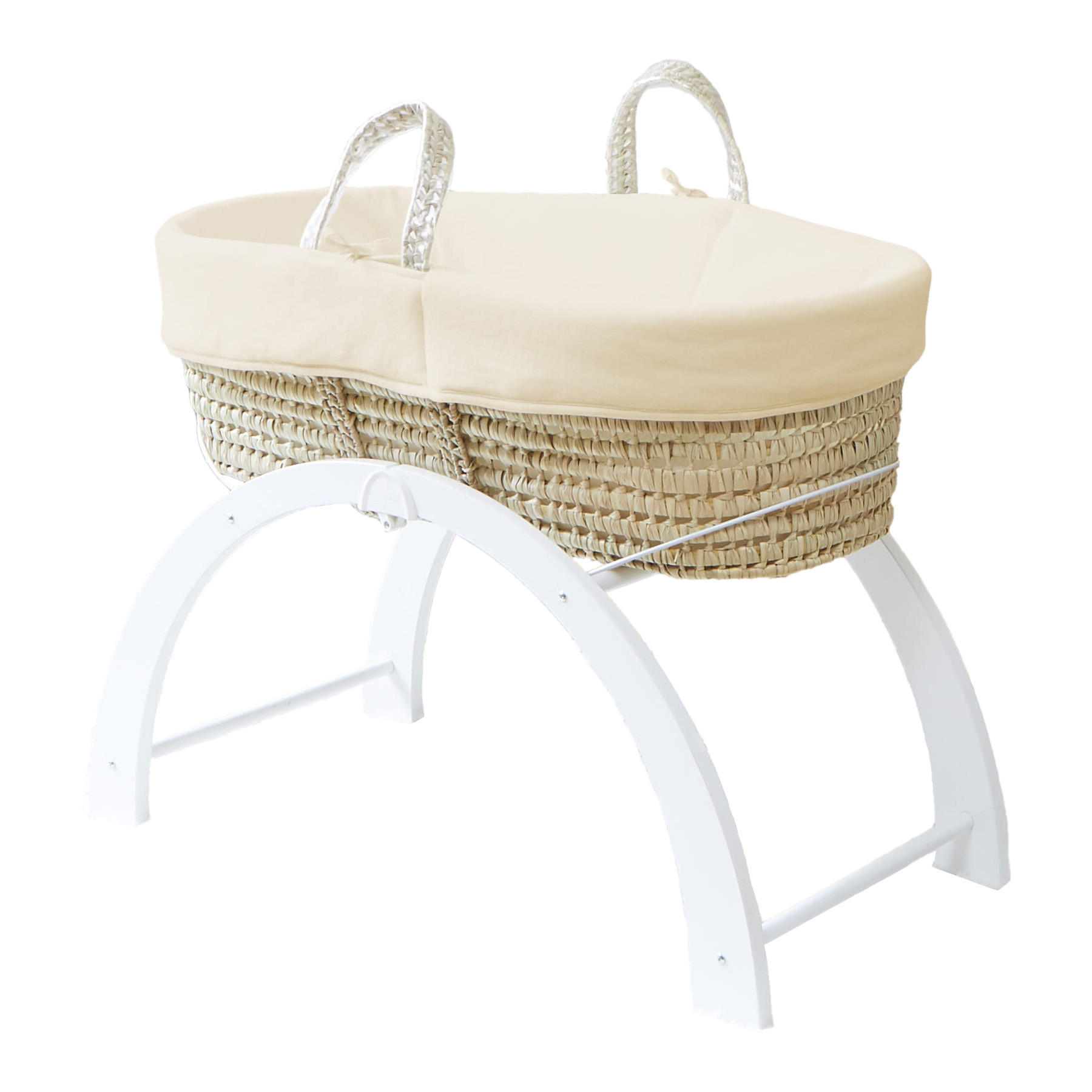BABYTRAGEKORB mit umdrehbarem Gestell natur - Ecru, Naturmaterialien (29/78cm) - Premiers Moments
