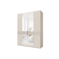 KLEIDERSCHRANK SUN 180/237/60 cm in Macadamia mit Spiegel - Kaschmir, Holzwerkstoff (180/237/60cm) - Deine Möbel 24
