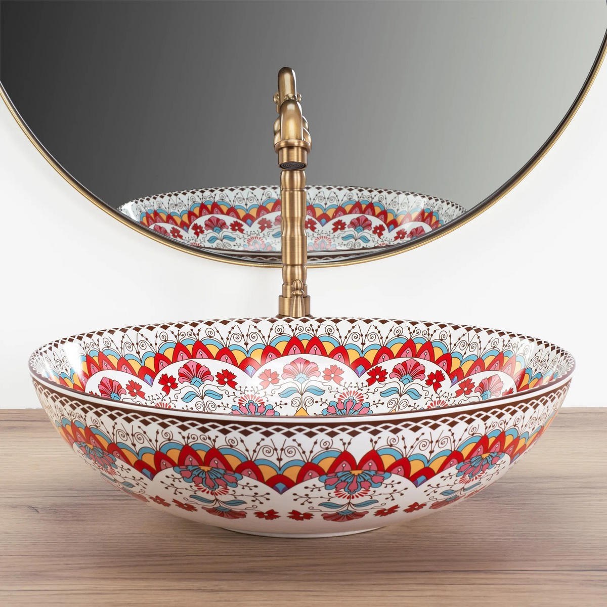 AUFSATZWASCHBECKEN Rea Peru - Multicolor, Keramik (40/11.5/40cm) - REA