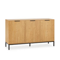 SIDEBOARD Mónica 3 türen in Eichenfarbe - Honigeiche, Holzwerkstoff (140/80/40cm)