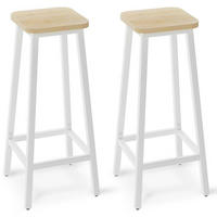 BARHOCKER 2er Set Holzoptik mit Metallrahmen 70 cm - Multicolor, Holzwerkstoff (29.5/70/28cm)