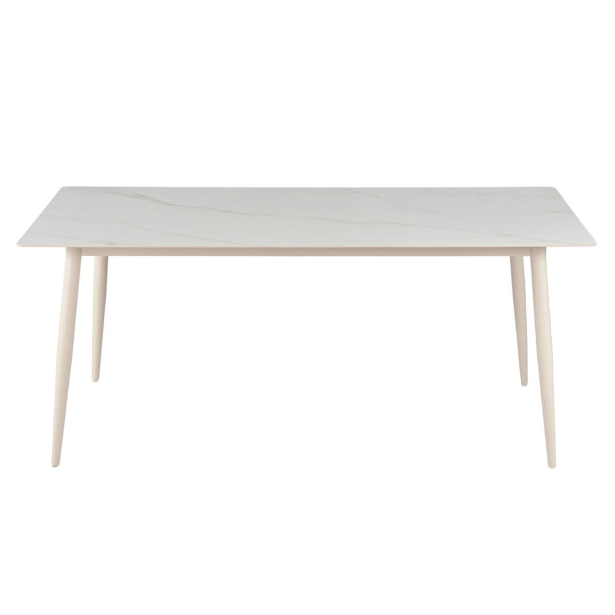 ESSTISCH aus Keramik 180 cm, weiß - Weiß, Metall (180/90/76cm) - Giga Meubel