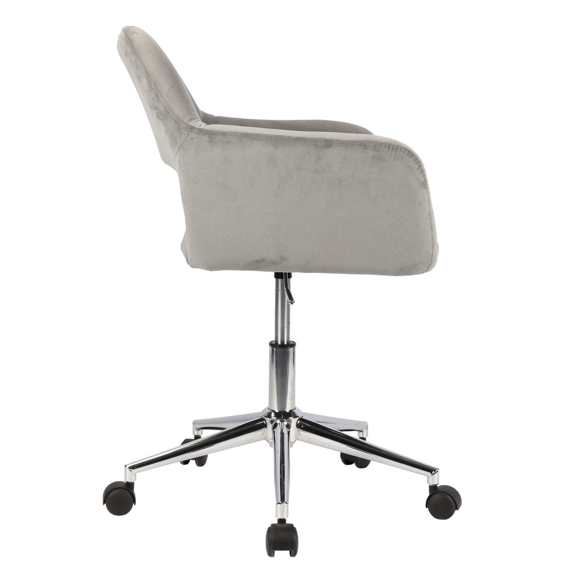 SCHREIBTISCHSTUHL JILL Grau - Grau, Textil (56/85/42cm) - SVITA