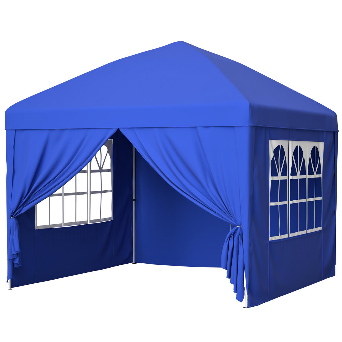 PAVILLON 3x3 m mit 4 Seitenwänden blau 197/260 cm - Blau, Metall (313/197/313cm) - ComfortXL