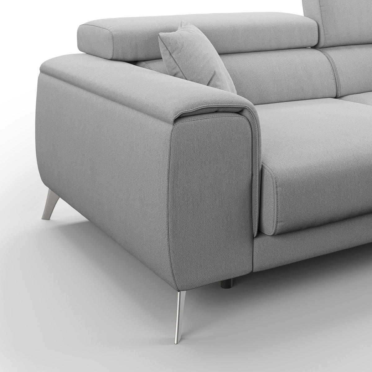 LINEARSOFA Fusion - Grau, Textil (185/73/102cm) - Divani.store