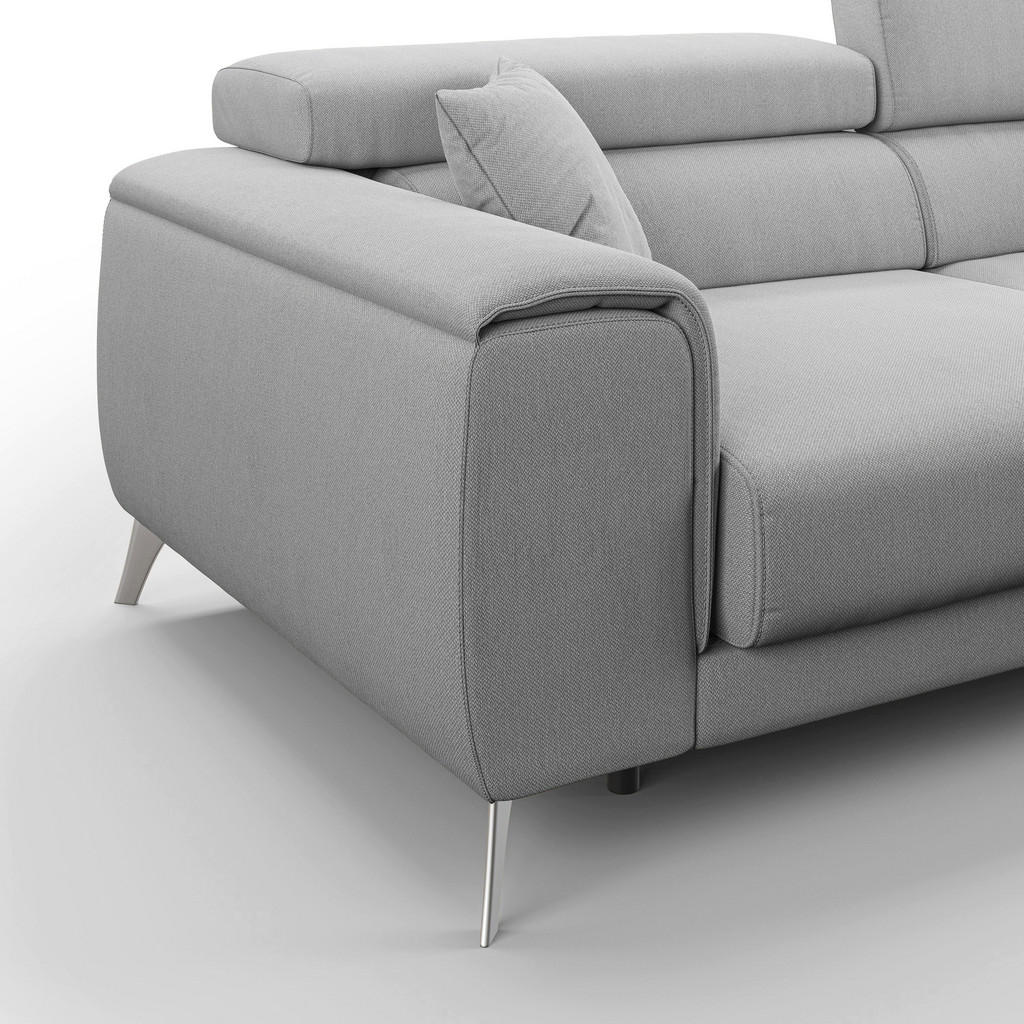 Thumbnail - Divani.store Linearsofa, Grau, Textil, 185x73x102 cm, Wohnzimmer, Sofas & Couches, Sofas