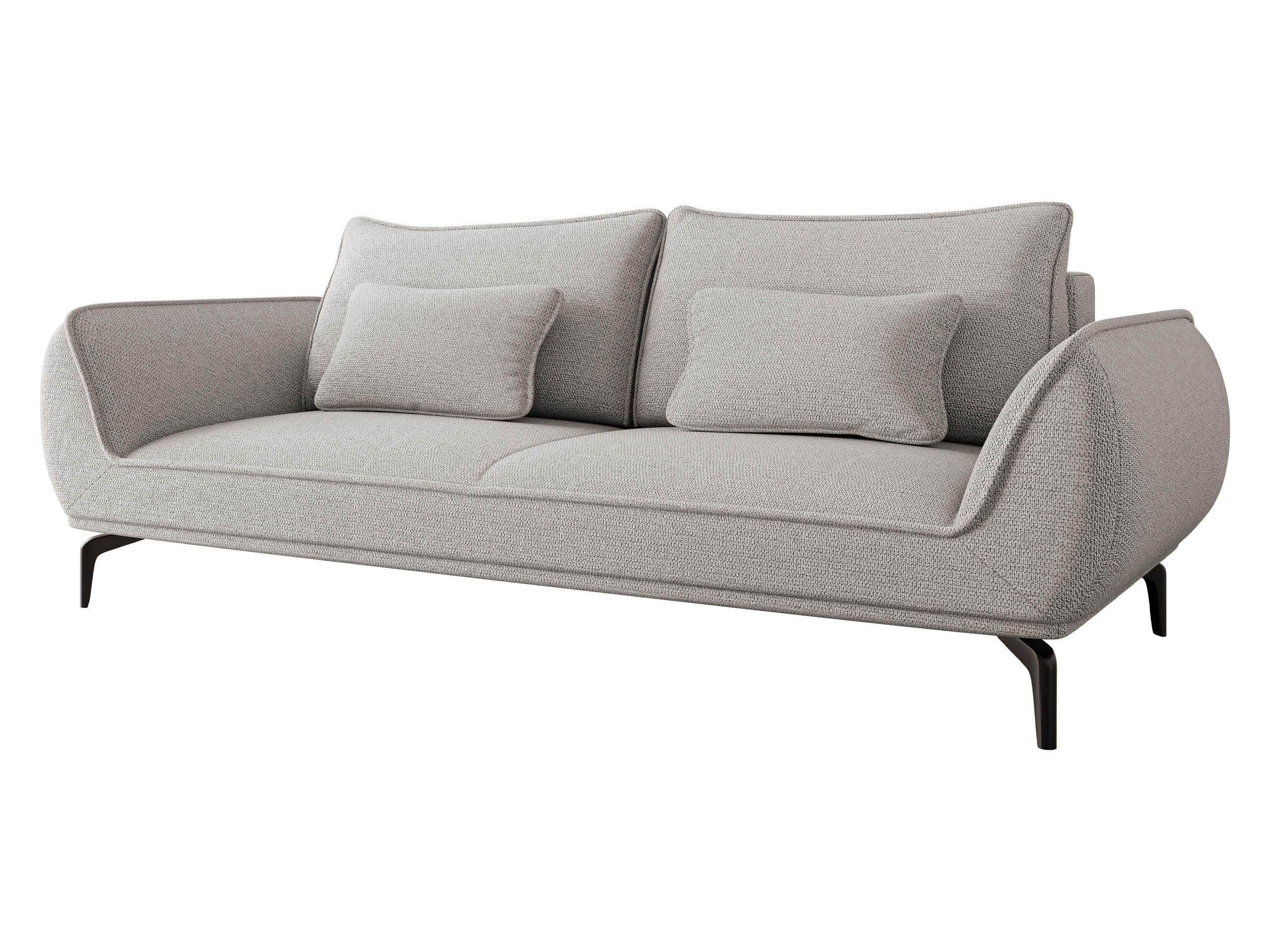 SCHLAFSOFA Cavo 3R - Hellgrau/Schwarz, Holz/Textil (249/86/118cm) - MIRJAN24