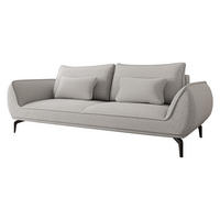 SCHLAFSOFA Cavo 3R - Hellgrau/Schwarz, Holz/Textil (249/86/118cm) - MIRJAN24