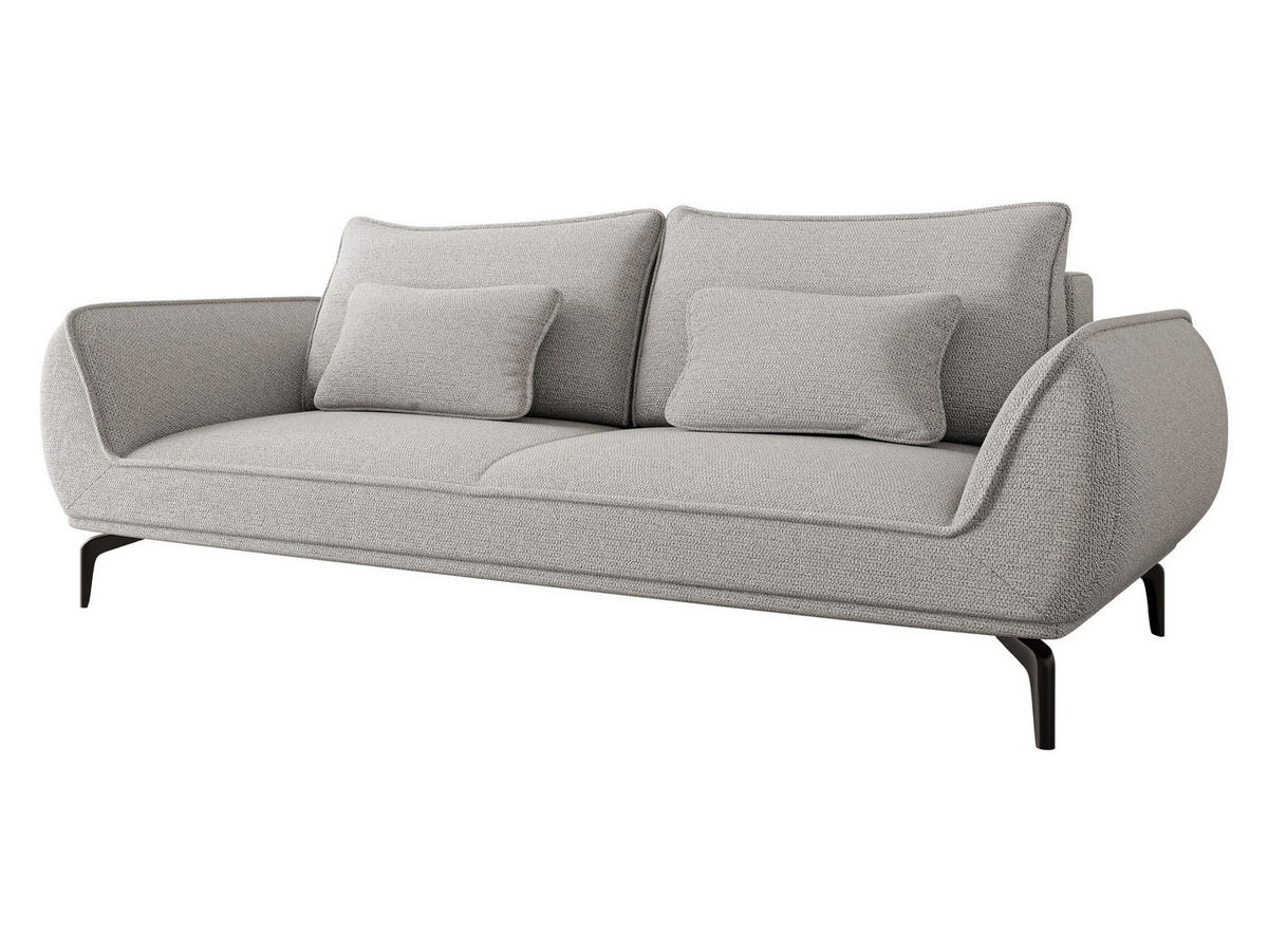 SCHLAFSOFA Cavo 3R - Hellgrau/Schwarz, Holz/Textil (249/86/118cm) - MIRJAN24