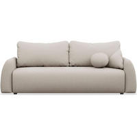3-SITZER SOFA Nubelle Hellbeige Chenille-Bezug, wasserabweisend - Ecru/Schwarz, Kunststoff/Textil (244/85/93cm) - Selsey