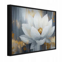 BILDER mit Rahmen Blumen Lilien Weiß 120x80 cm - Multicolor, Metall (120/80cm) - Wallarena