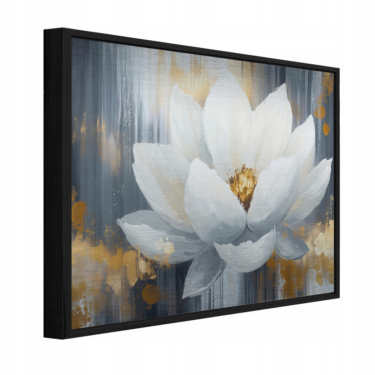 BILDER mit Rahmen Blumen Lilien Weiß 120x80 cm - Multicolor, Metall (120/80cm) - Wallarena