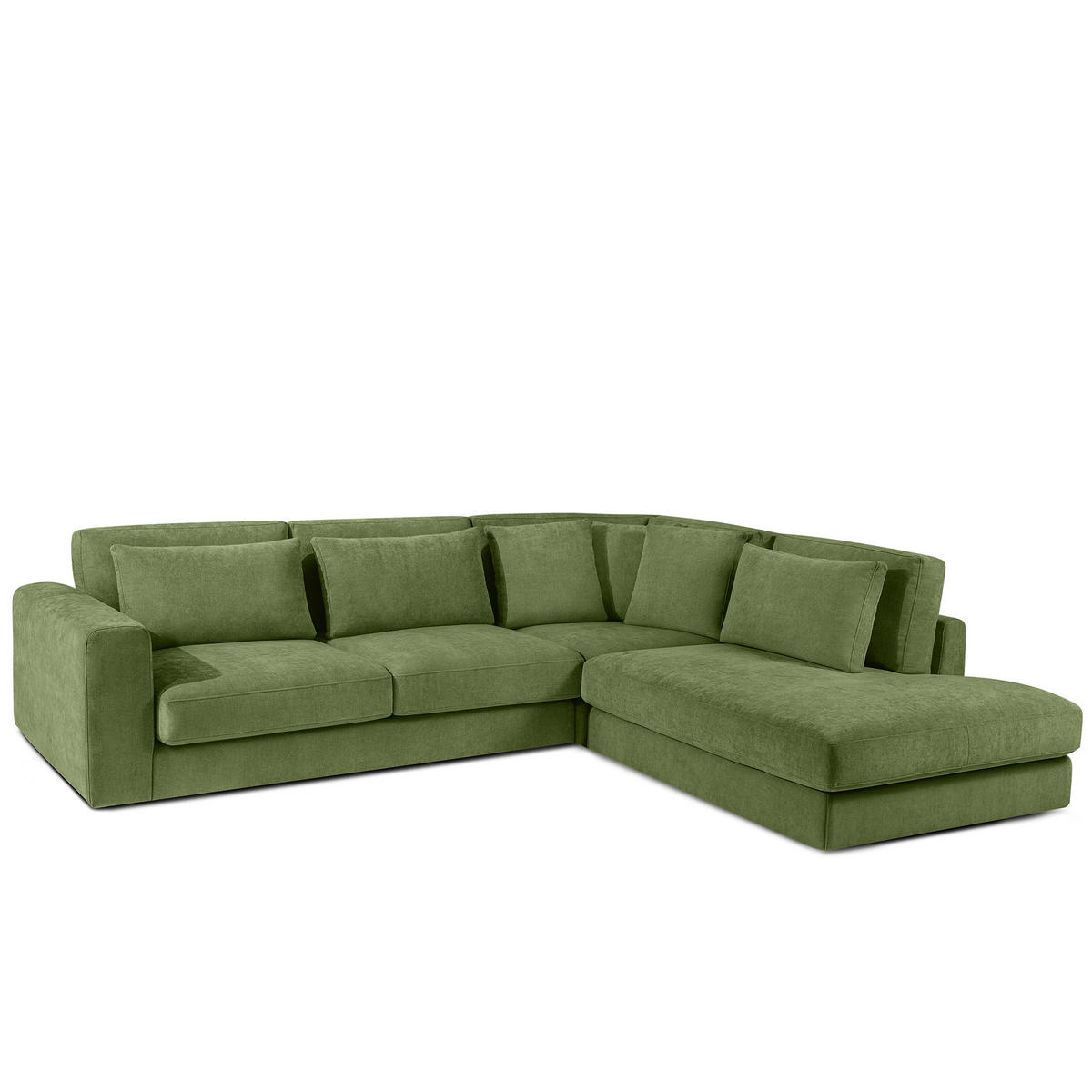ECKSOFA rechts VERUS - Grün, Holz/Holzwerkstoff (297/248cm) - KONSIMO®