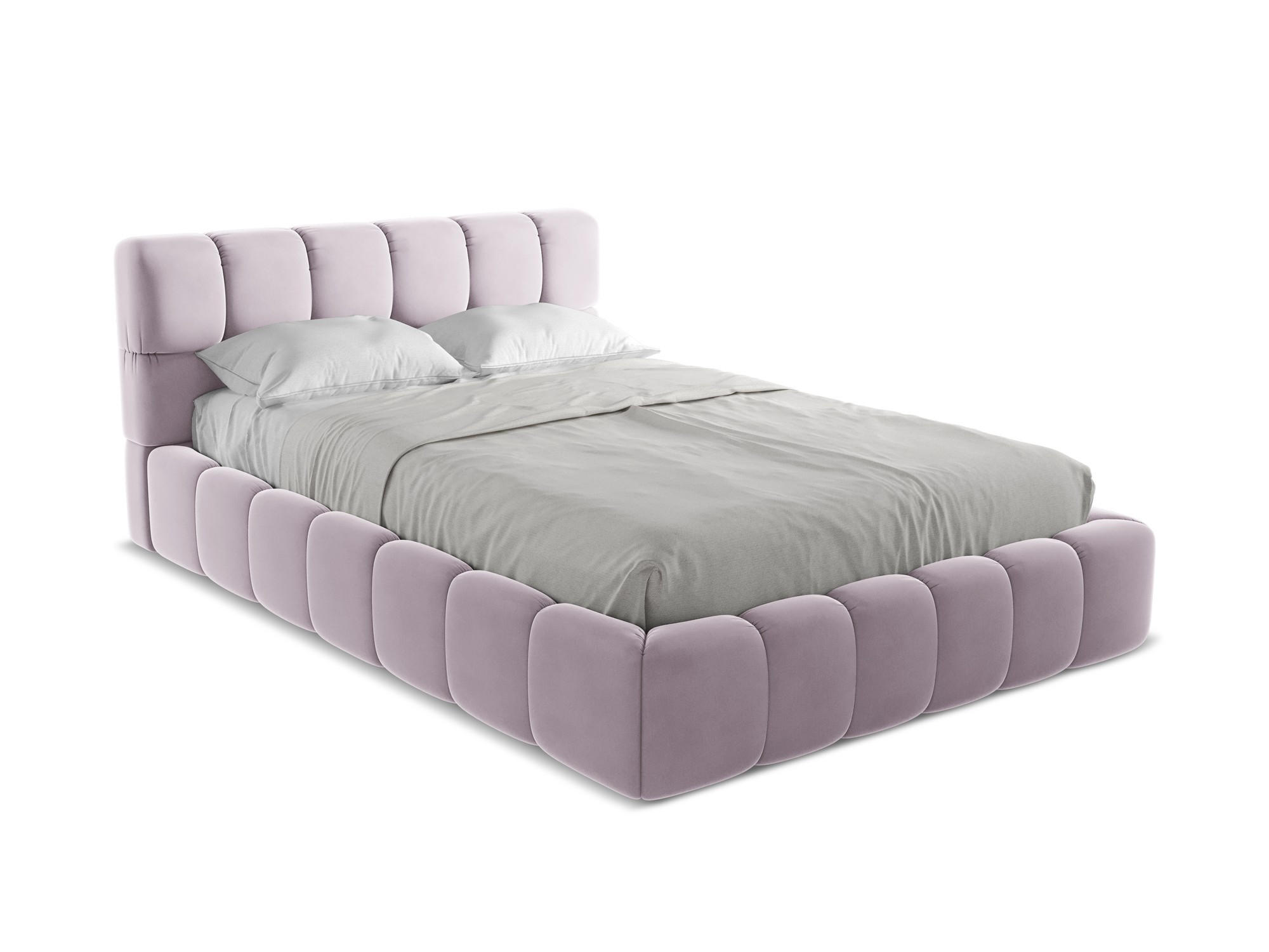 POLSTERBETT mit Bettkasten und Lattenrost 160x228 Violett - Lila/Flieder, Kunststoff/Textil (140/200cm) - Makamii