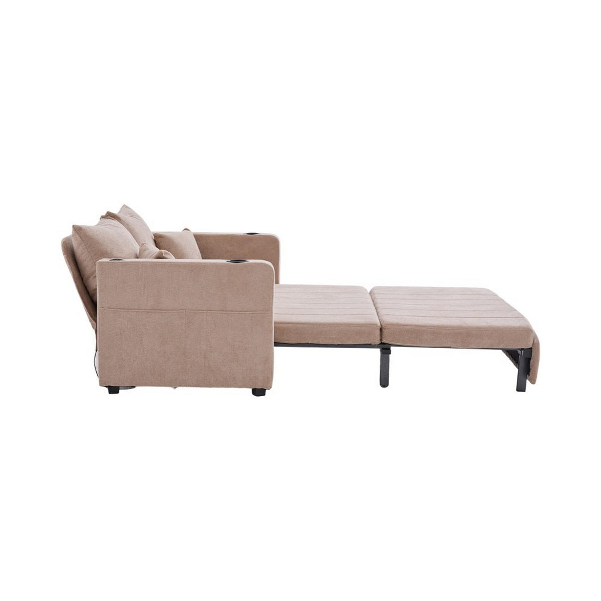 SCHLAFSOFA Zweisitzer mit Schlaffunktion,ausziehbar,Chenille,Rosa - Rosa, Textil (73/83/139cm) - LVHOM