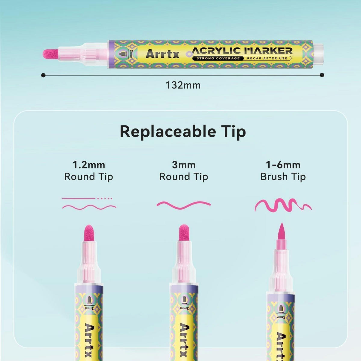 MARKER-SET 72 Farben 3mm Mittlere Spitze - Multicolor, Kunststoff (1/1/13.2cm)