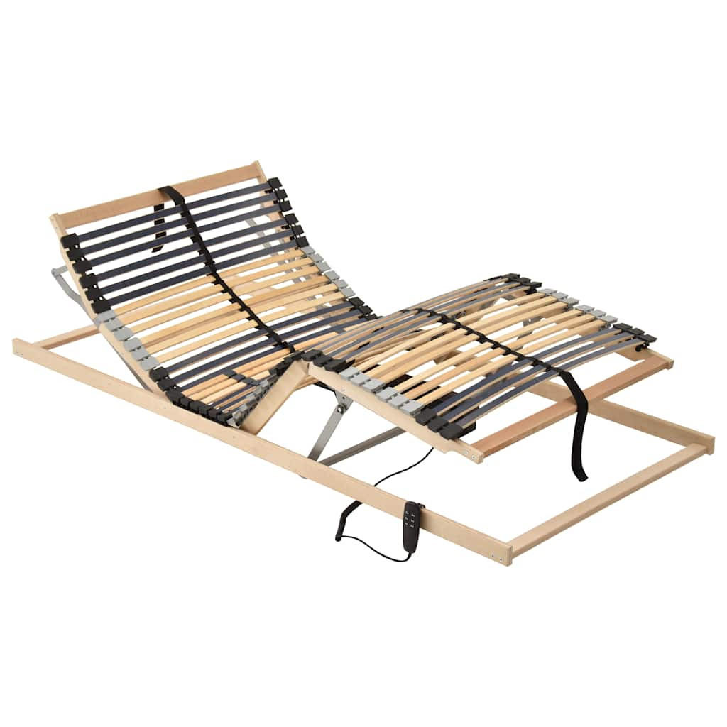 LATTENROST Elektrisch Mit 42 Latten 7 Zonen 90/200 Cm - Braun, Holz (90/200cm) - vidaXL