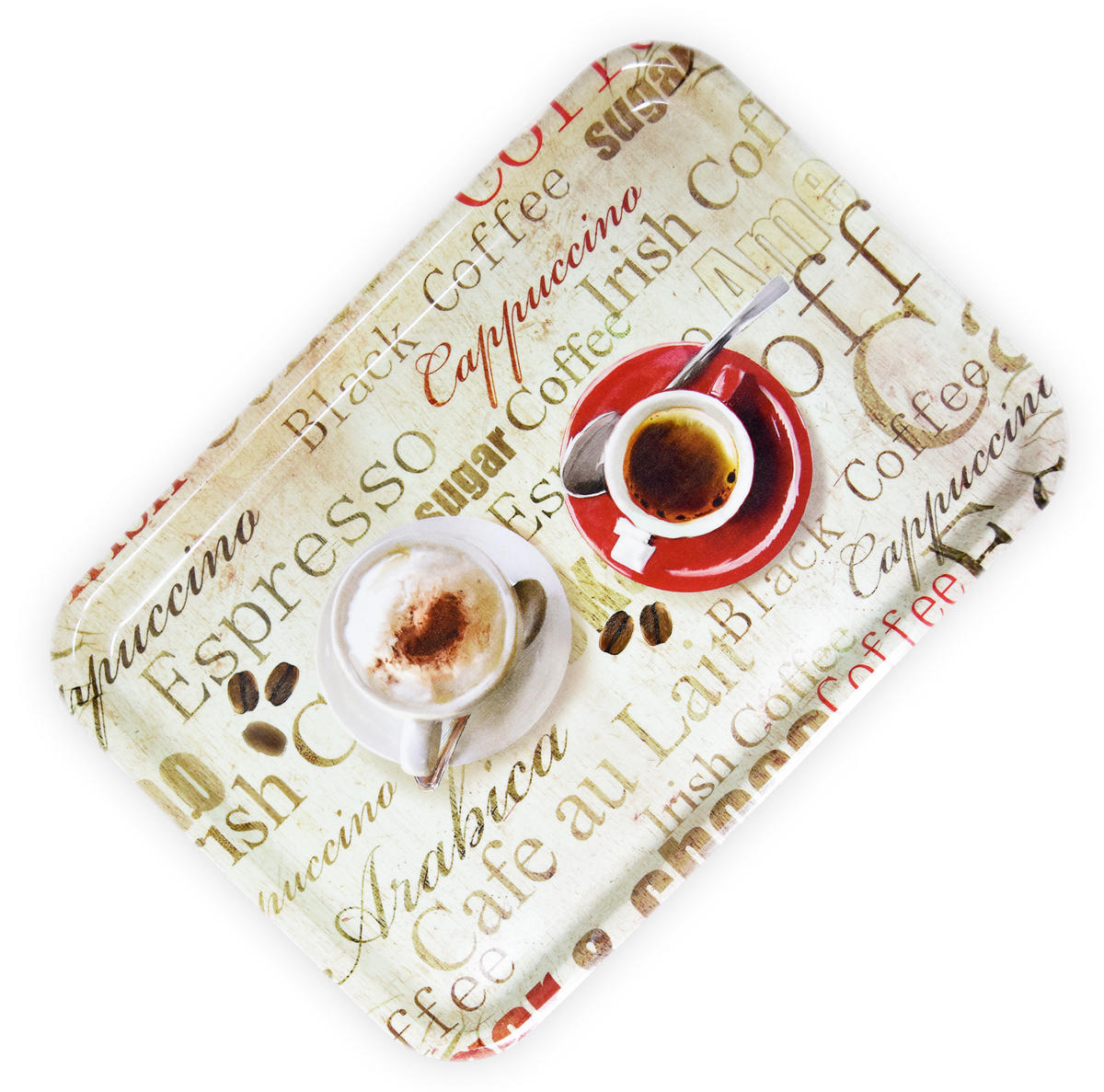 TABLETT Espresso, rechteckige Melamin Serviertablett 45x31 cm - Braun, Kunststoff (31/2/45cm) - Lashuma