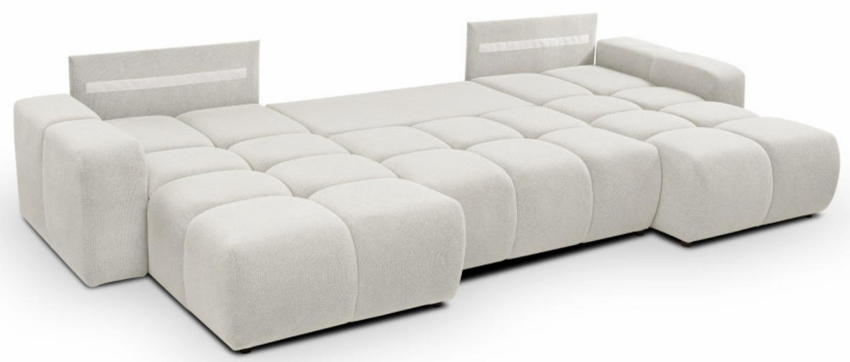 ECKSOFA Ecru SOHI Mit Schlaffunktion - Ecru, Textil (359/177cm) - Sepro Meble