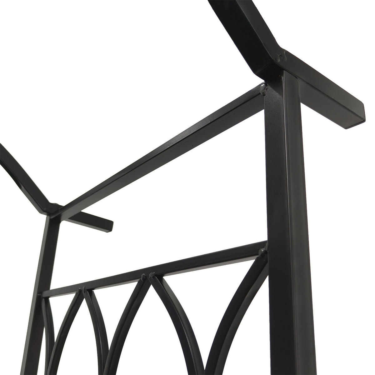 ROSENBOGEN - Schwarz, Metall (55/210/48cm) - Relaxdays