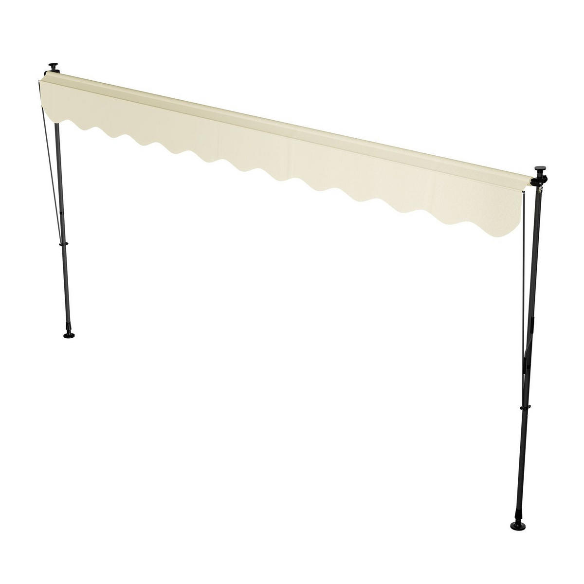 KLEMMMARKISE Kapstadt beige 400x120 cm - Beige, Textil (400/200/120cm) - Juskys