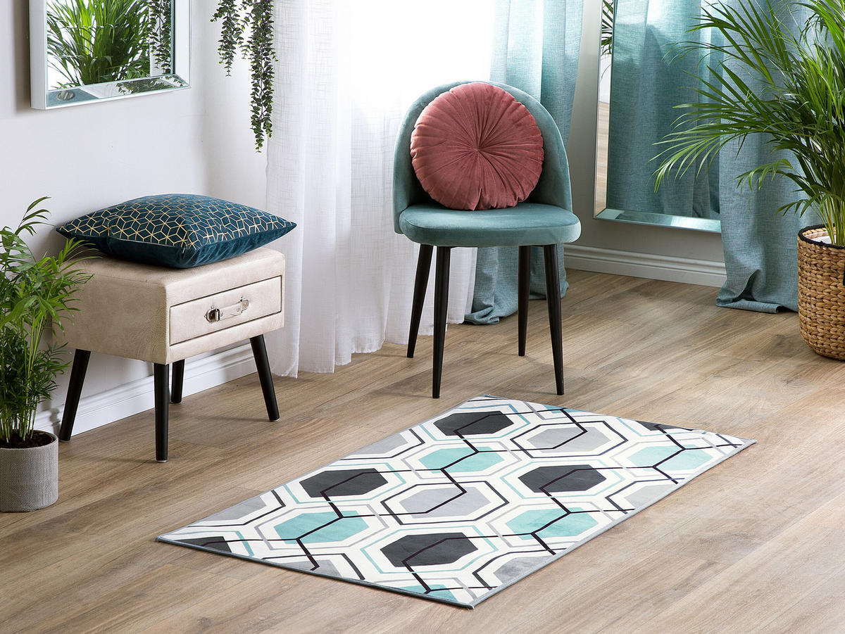 KURZFLOR-TEPPICH Giresun 150/80 cm - Multicolor, Kunststoff (80/150cm) - Beliani