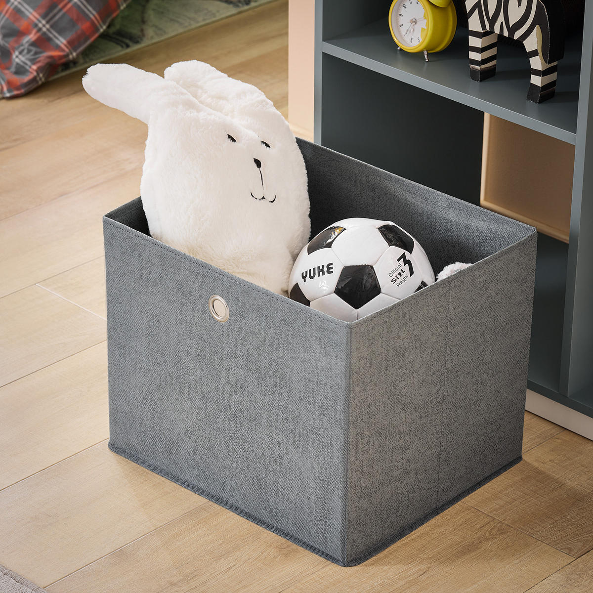 KINDERGARDEROBE Grau - Grau, Holzwerkstoff (97/108/35cm) - SoBuy