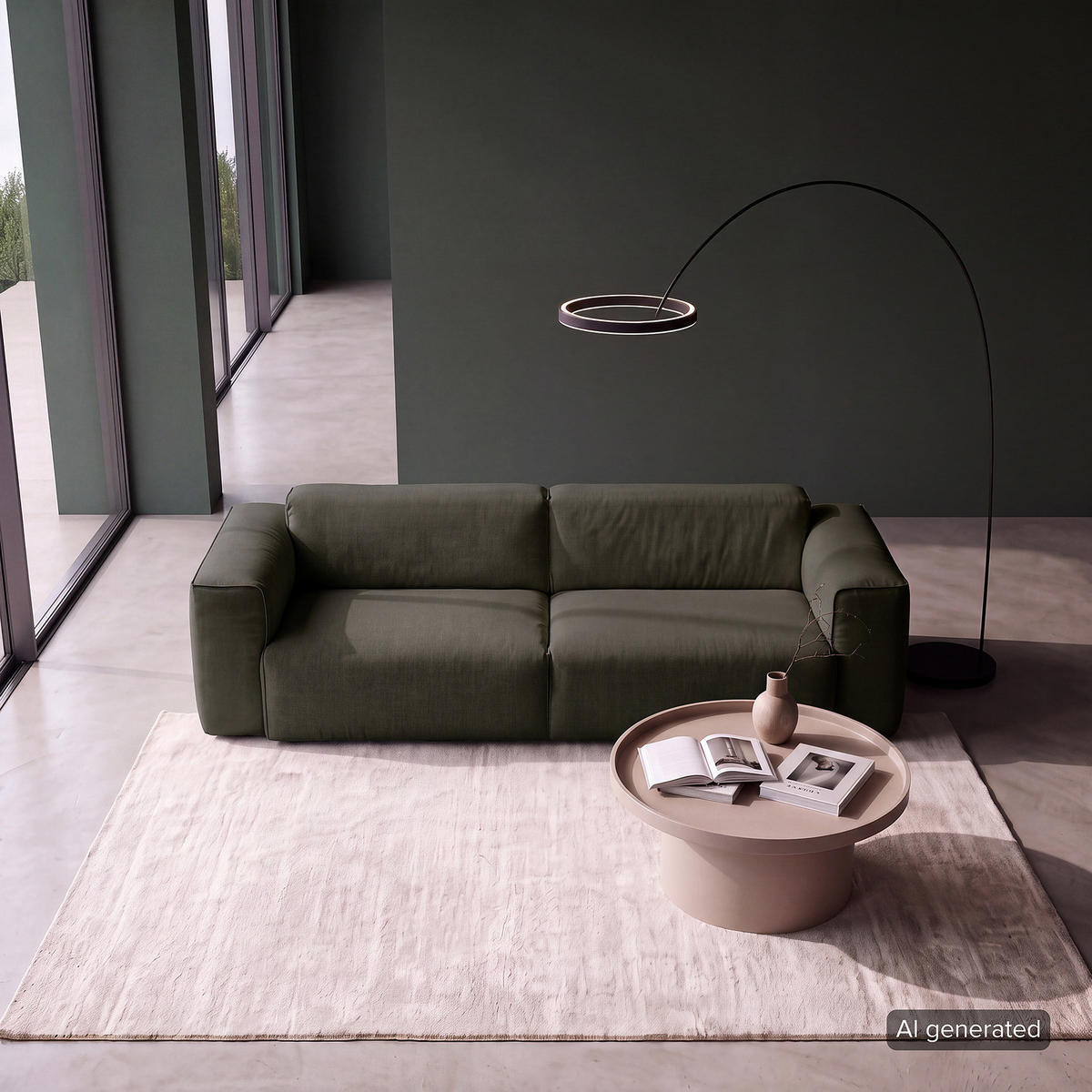 3-SITZER SOFA - Schwarz/Grau, Kunststoff/Textil (251/71/102cm) - home24