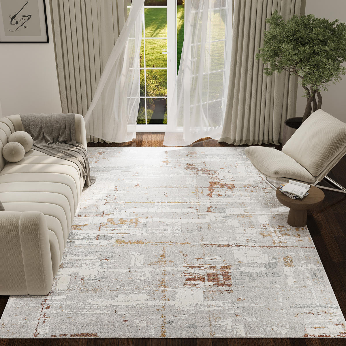 TEPPICH TREND Hellgrau 160/230 cm - Hellgrau, Textil (160/230cm) - Tapiso