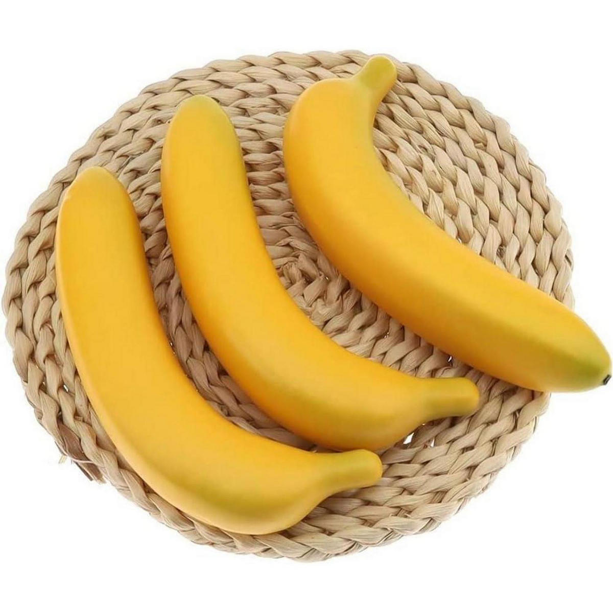 KÜNSTLICHE Bananen 10 Stück Set - Gelb, Kunststoff (3cm)
