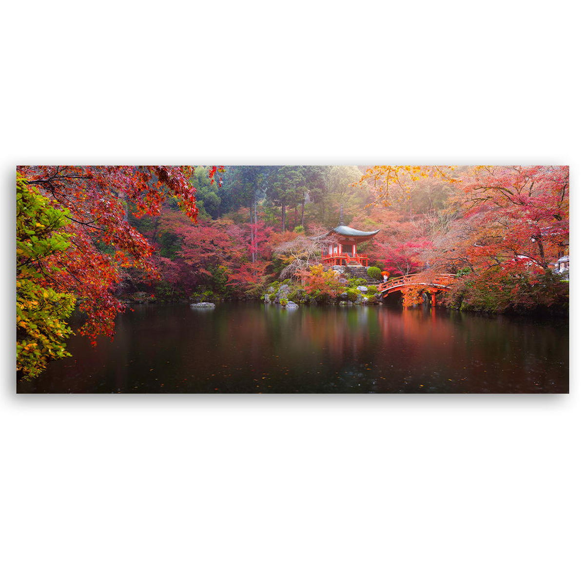 KUNSTDRUCK Rot 120/40 cm - Rot, Textil (120/40cm) - KUNSTLOFT