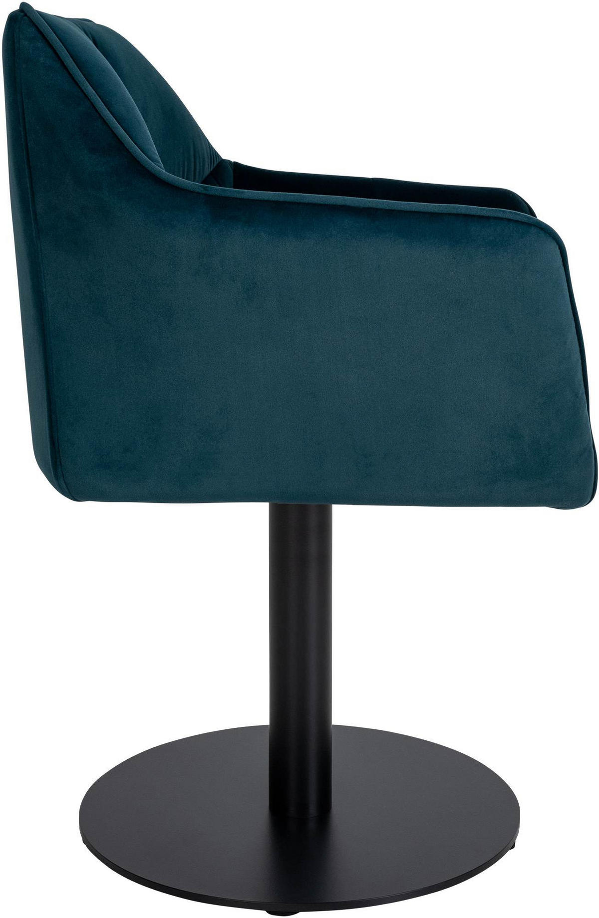 SESSEL Samt Grün - Schwarz/Grün, Textil/Metall (64/75/48cm) - CLP