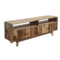 LOWBOARD NAGAR - Beige/Naturfarben, Akazienholz/Holz (130/45/30cm) - SAM
