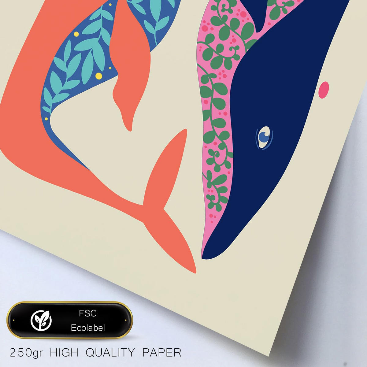 POSTER Set Mit 6 Kreaturen Frames 2 In Tiere Abstracts Ästhetische Dekorative Gemälde Für Ihr Wohnzimmer, Schlafzimmer, Zuhause A3 & A4 Weißer Rahmen - Weiß, Papier (29/3cm) - Nacnic
