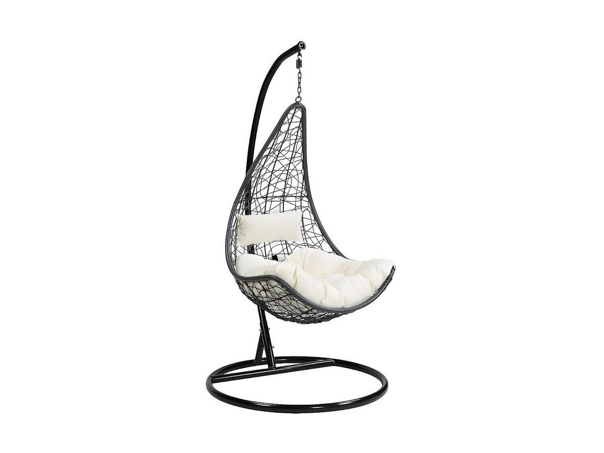 HÄNGESESSEL - 1 Person - Harz - Schwarz - - Schwarz, Kunststoff (105/197/105cm) - Vente-Unique