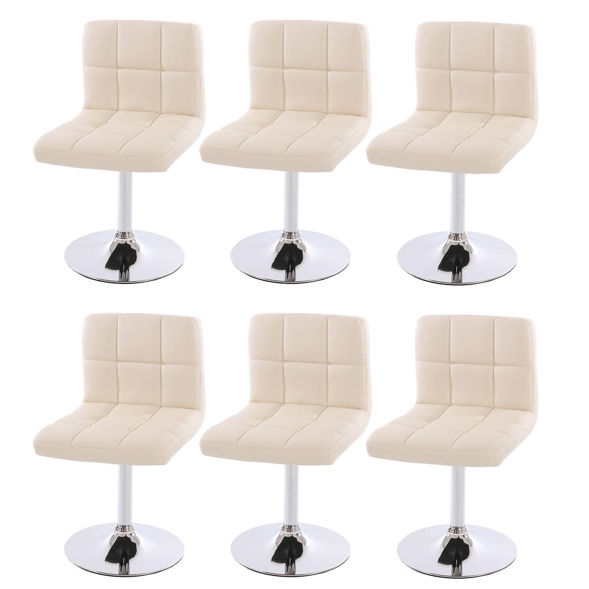 ESSZIMMERSTUHL Beige 6er-Set - Beige, Textil (43/76/44cm) - MCW