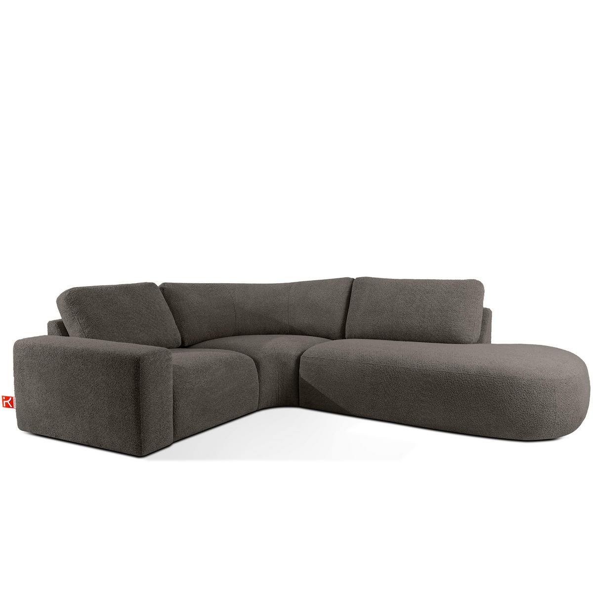 ECKSOFA RECHTS ZUCCO, Dunkelbraun - Dunkelbraun, Holz/Holzwerkstoff (224/293cm) - KONSIMO®